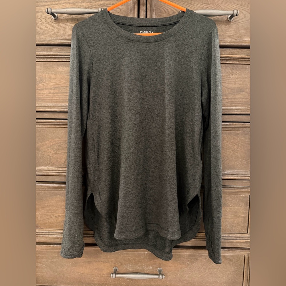Athleta Move With Ease tunic dark gray size Small